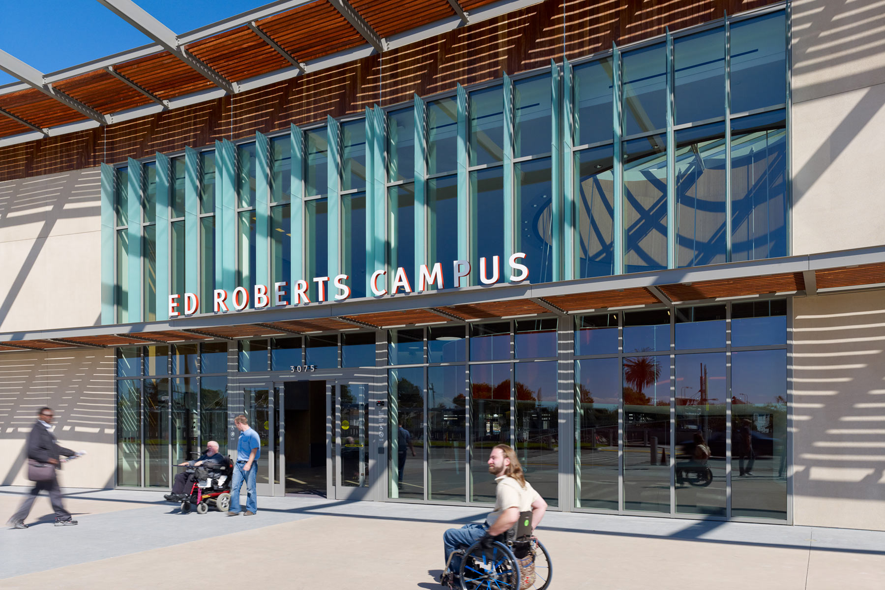 The Ed Roberts Campus is a nationally-recognized model of universal design in the San Francisco Bay Area, exemplifying design addressing a social justice issue.