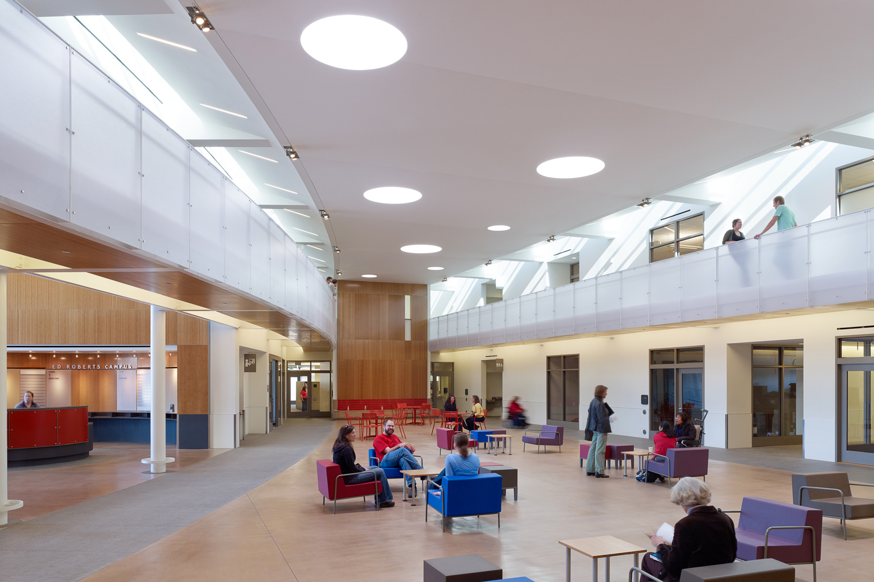 The Ed Roberts Campus is a nationally-recognized model of universal design in the San Francisco Bay Area, exemplifying design addressing a social justice issue.