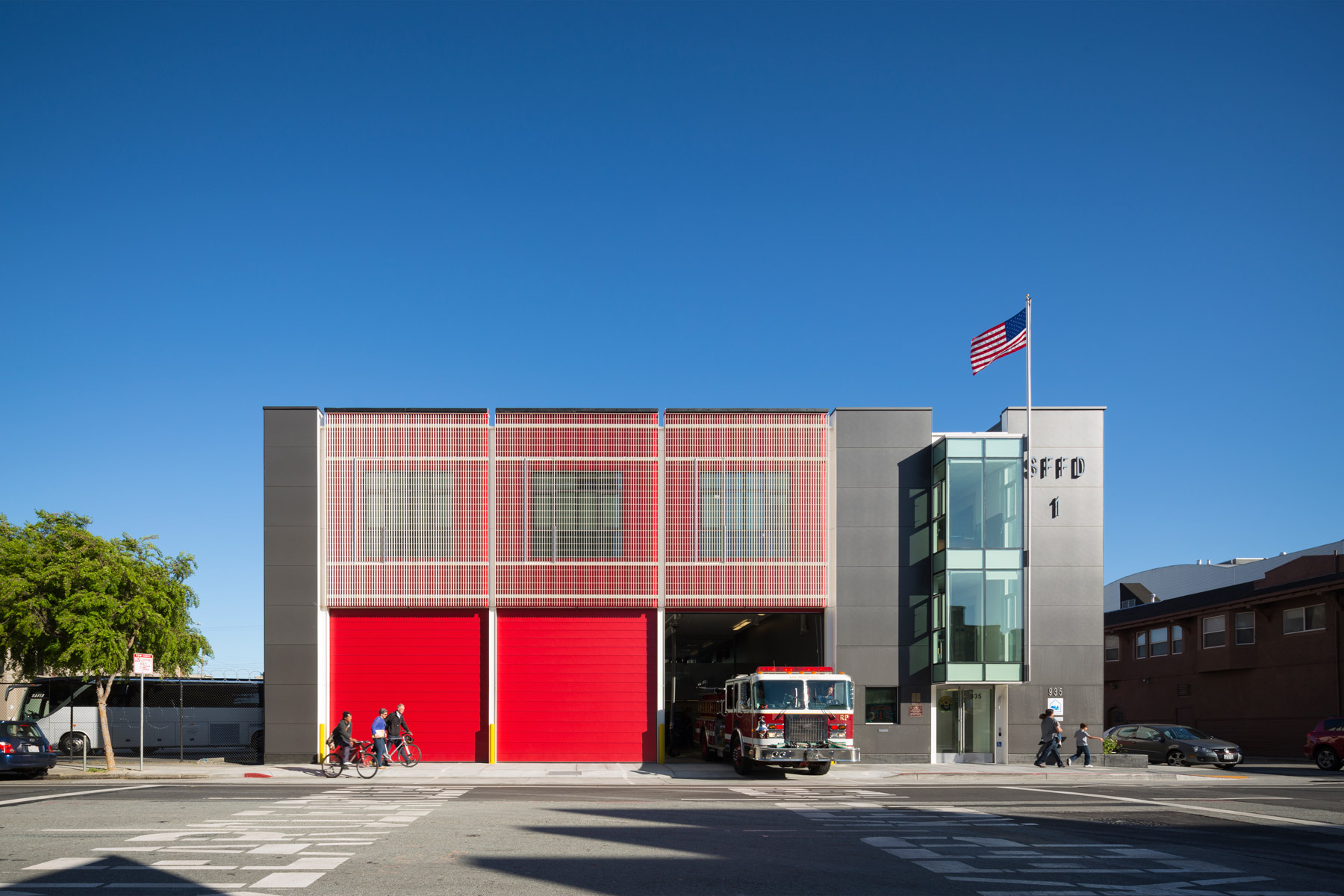 Firehouse No. 1 is a joint venture between the San Francisco Museum of Modern Art and the City of San Francisco- it is one of the most sustainable and energy-efficient firehouses in the U.S.