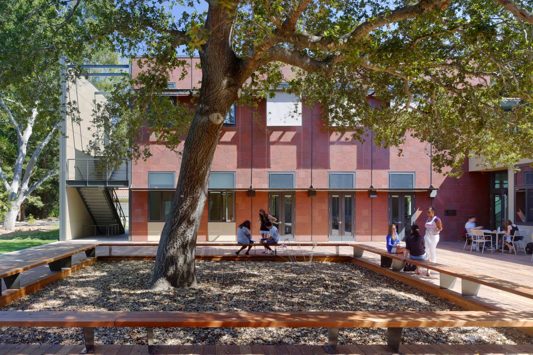 The Michael J. Homer Science and Student Life Center at Sacred Heart in the San Francisco Bay Area offers a unique educational environment that encourages scientific inquiry, fosters a strong learning community, and promotes environment stewardship, while also leading the charge on sustainability by being the first LEED For Schools Platinum certification in the country.