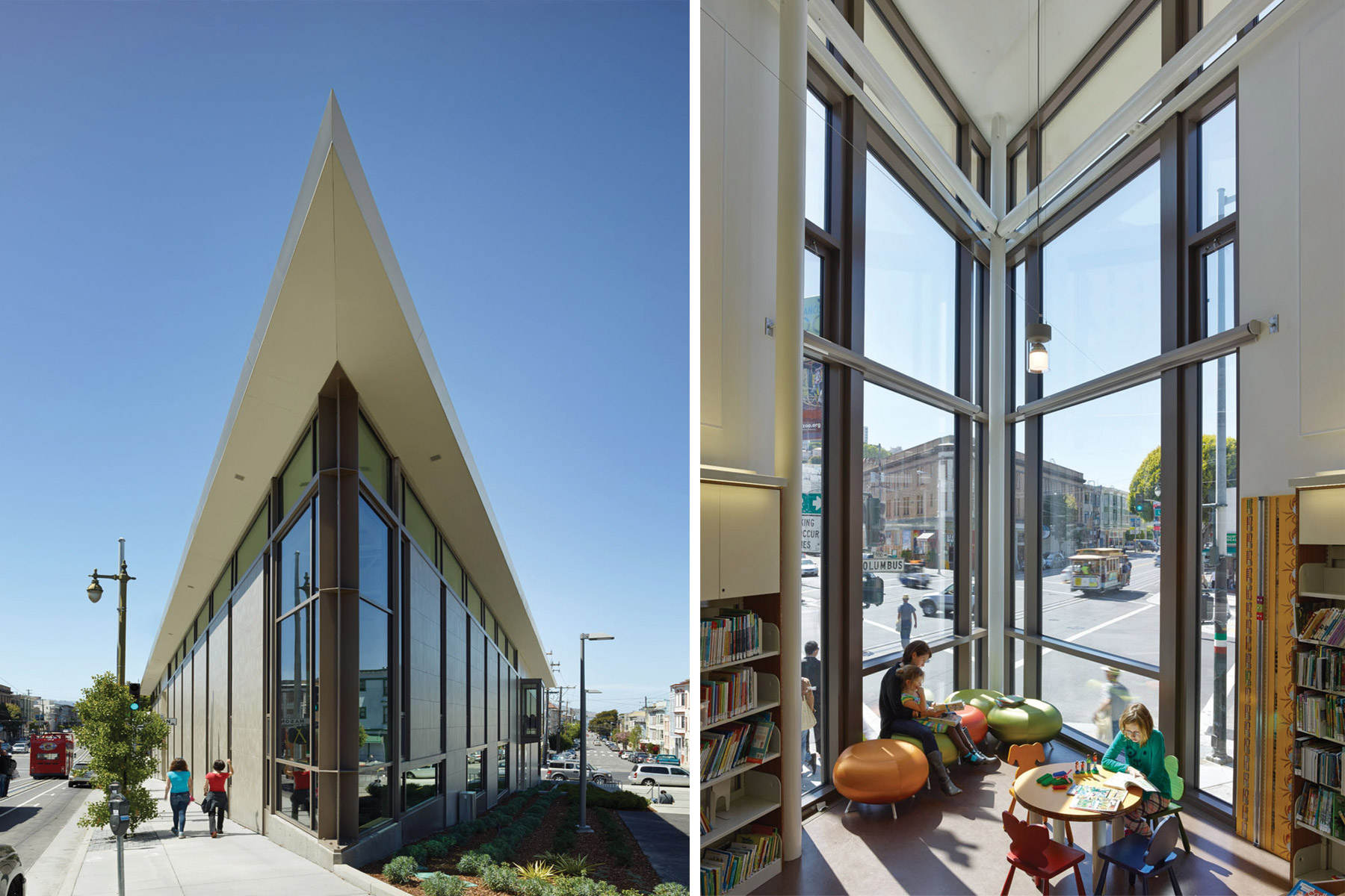 The North Beach Branch Library in San Francisco is a centerpiece for the community and, in keeping with San Francisco’s commitment to a sustainable future, is certified LEED Gold.