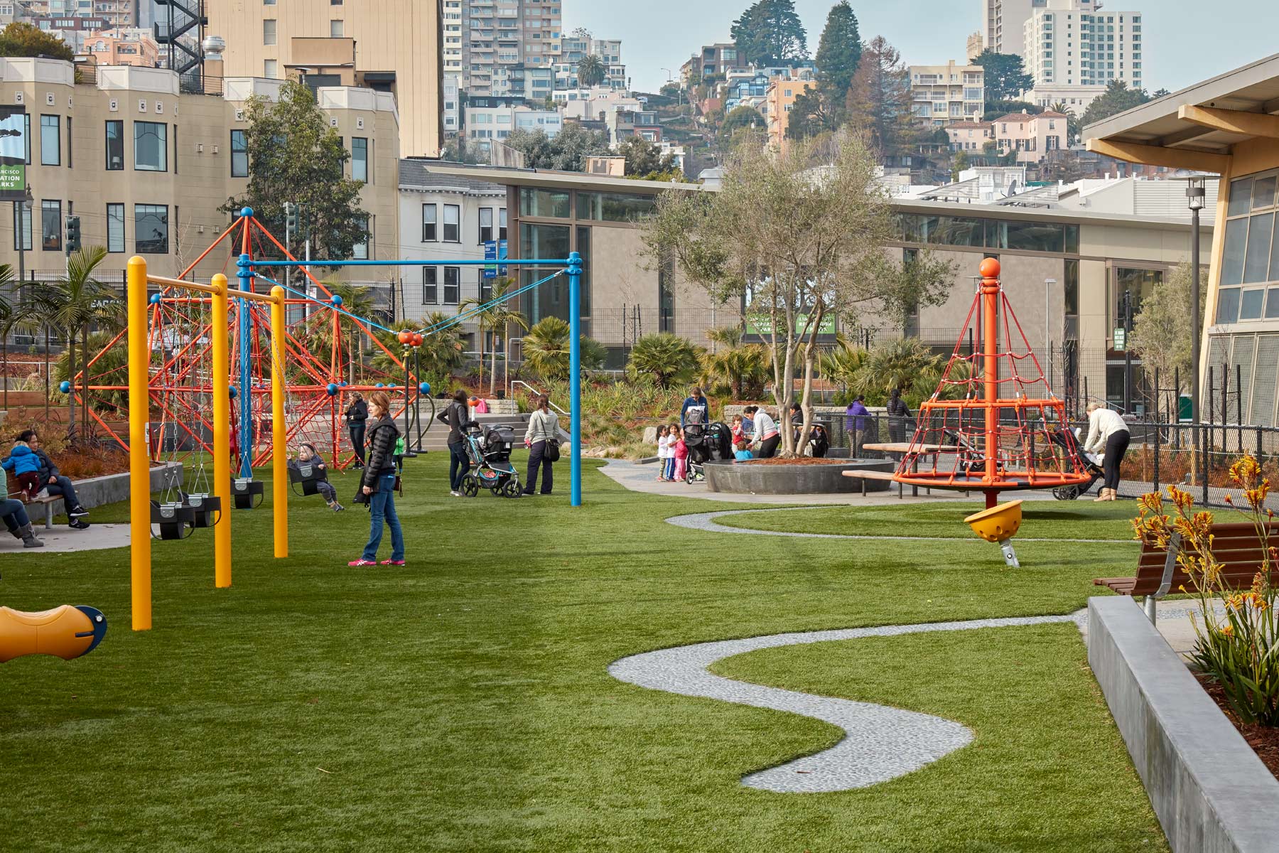 The North Beach Branch Library in San Francisco is a centerpiece for the community and, in keeping with San Francisco’s commitment to a sustainable future, is certified LEED Gold.