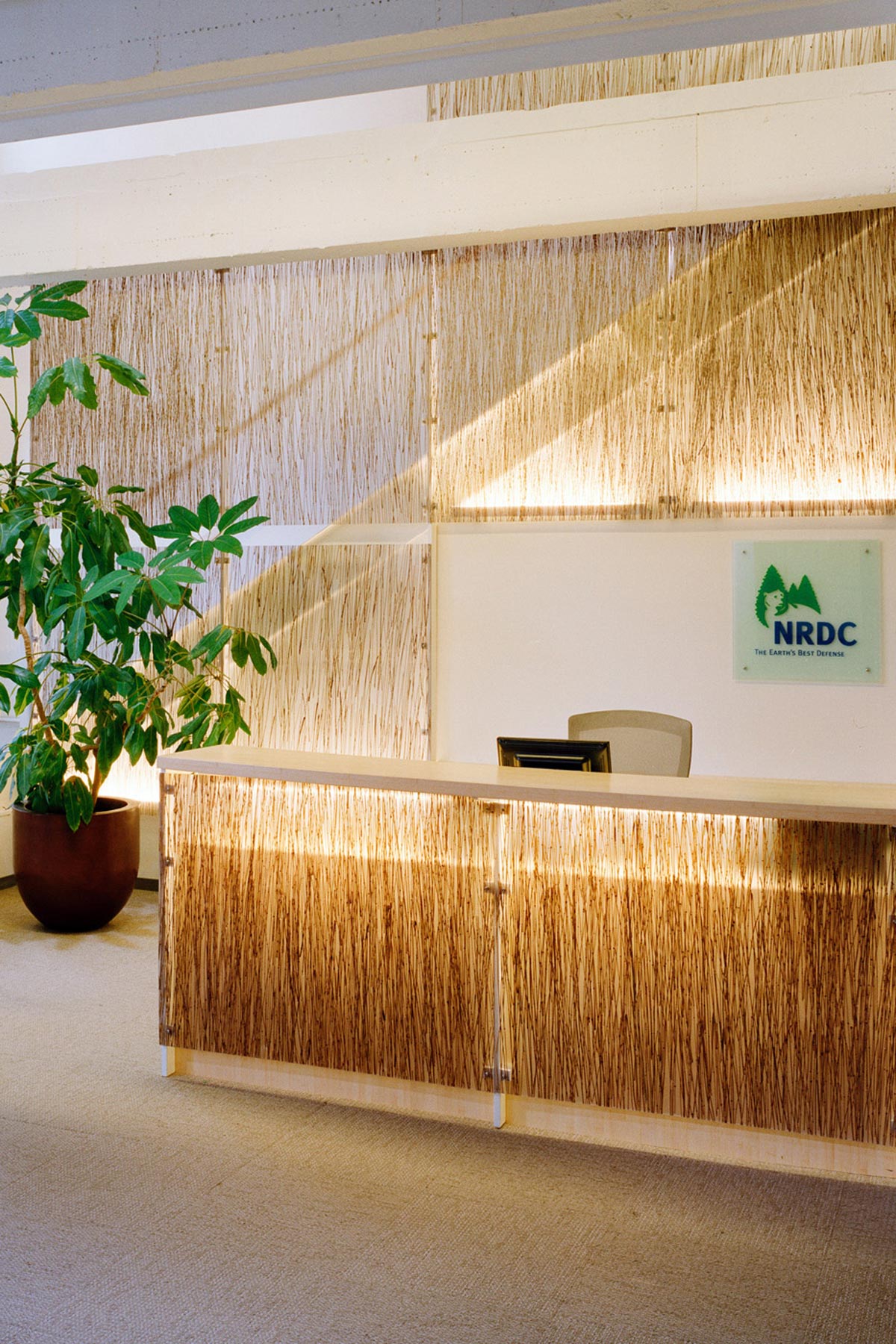 As one of the nation’s most influential environmental action organizations, the Natural Resource’s Defense Council’s offices in San Francisco were designed to promote sustainable goals; the energy-efficient, environmentally responsible workplaces are certified LEED Gold.