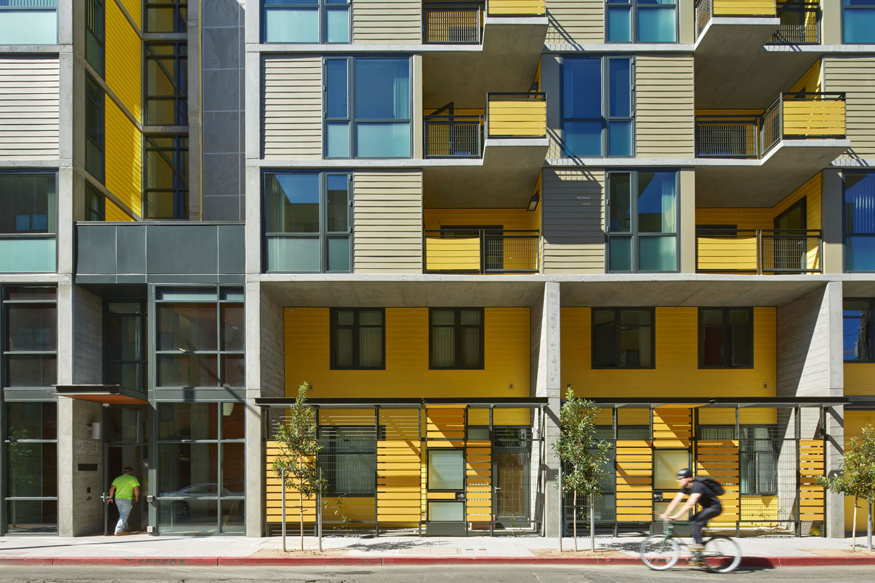 474 Natoma Apartments is an affordable family housing development in San Francisco’s South of Market Redevelopment Area; it integrates many sustainable features resulting in a high Green Point certification.