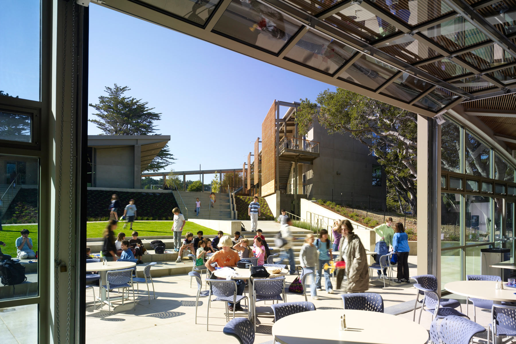 The Nueva Hillside Learning Complex is an innovative educational environment in the San Francisco Bay Area that is a sustainable model for 21st century students- the campus is certified LEED Gold and promotes environment stewardship and a passion for lifelong learning.