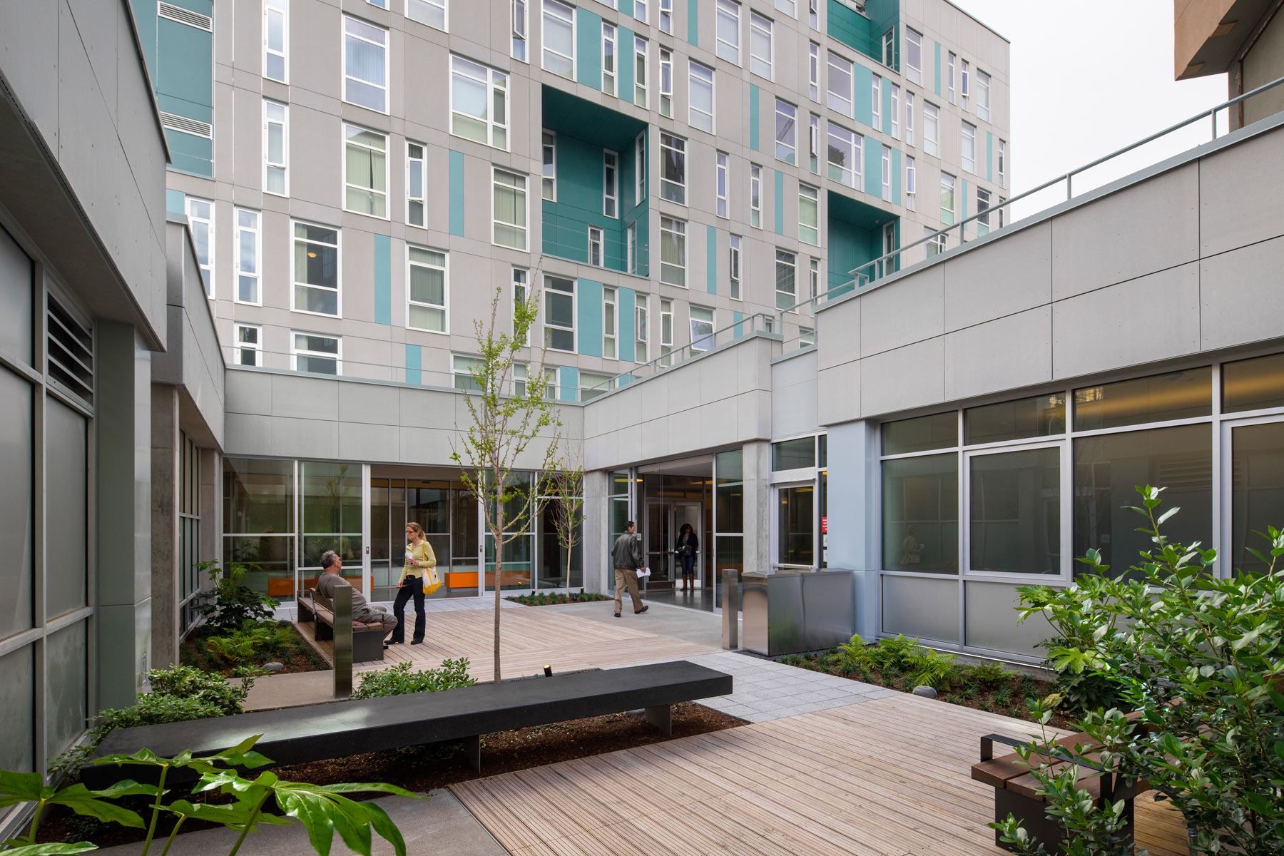 Rene Cazenave Apartments in San Francisco is a model of sustainability for affordable housing, providing permanent residences for formerly homeless individuals in the Transbay Redevelopment Area.