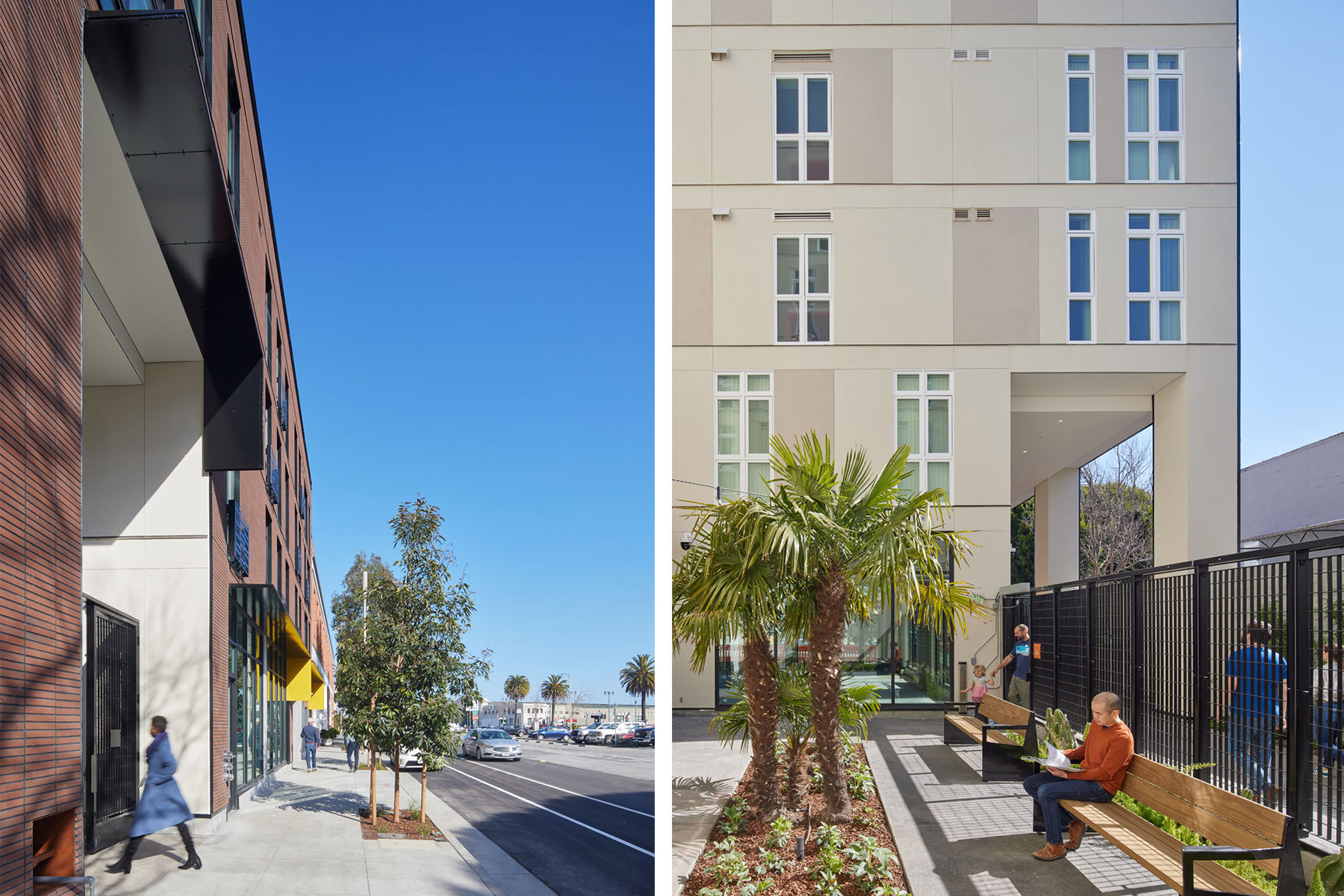 735 Davis provides affordable homes from formerly homeless to middle income seniors on the site of the former Embarcadero Freeway.